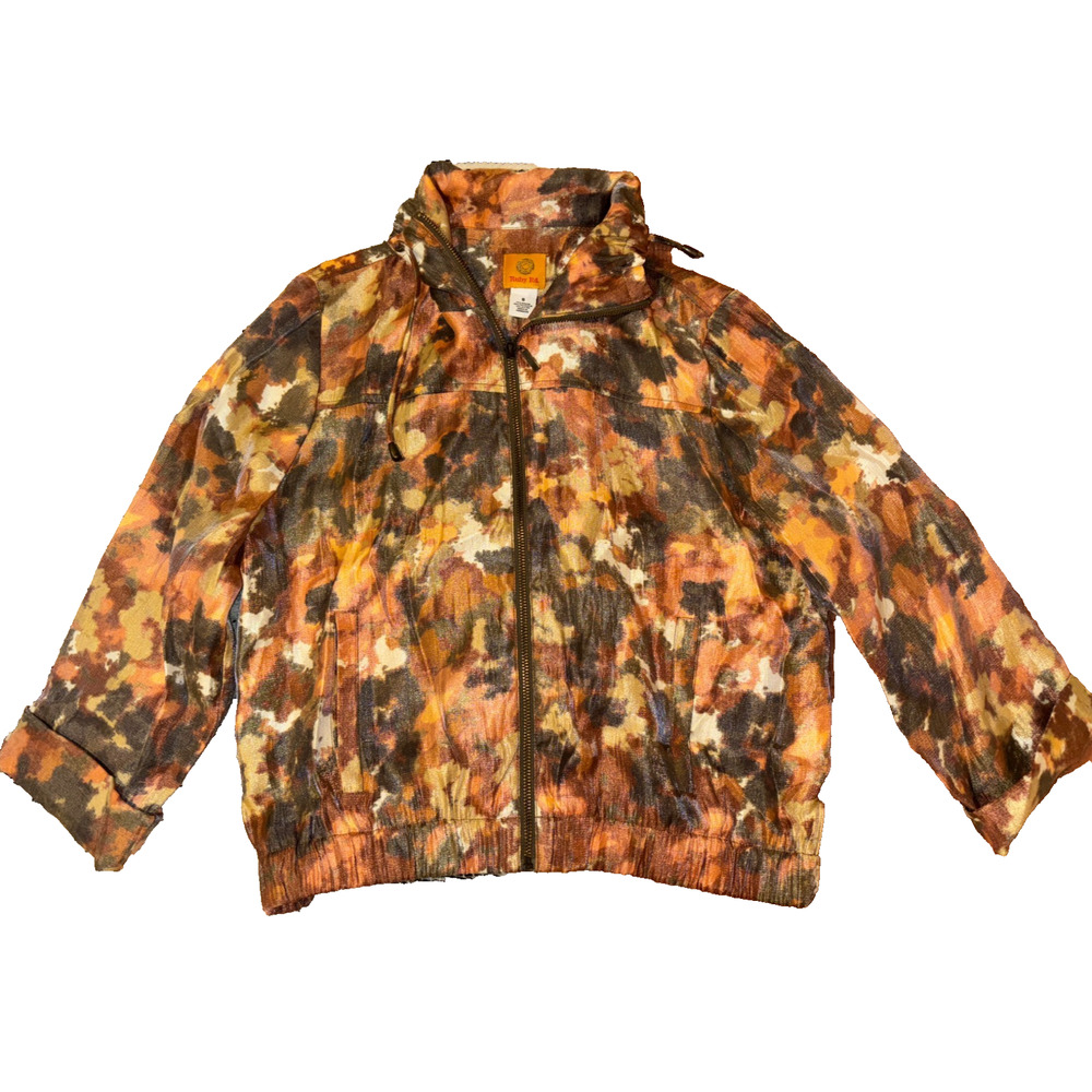 Ruby Rd Jacket Abstract Print Rust Green Full Zip… - image 2